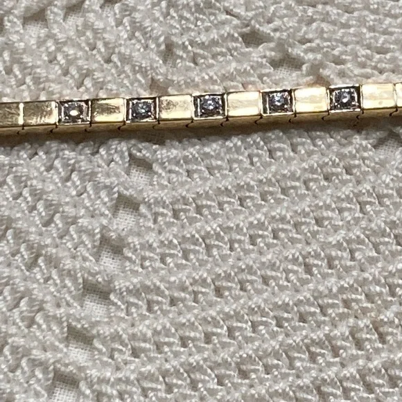 14K Beautiful and unique solid link diamond bracelet - Picture 3 of 13